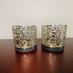 BBW Elegant Silver and Gold Candle Holders - SET